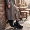 image:imageAllegra K Women Warm Slipon Laceup Block Heel Ankle Snow BootsBlack