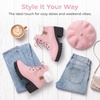 image:imageAllegra K Women Warm Slipon Laceup Block Heel Ankle Snow BootsPink