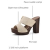 image:imageAllegra K Womens Platform Sandal Block HeelBeige