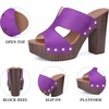 image:imageAllegra K Womens Platform Sandal Block HeelPurple