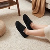 image:imageAllegra K Womens Soft Curly Full Slippers Fuzzy Unisex Lightweight House Cozy Loafer ShoesBlack