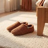 image:imageAllegra K Womens Soft Curly Full Slippers Fuzzy Unisex Lightweight House Cozy Loafer ShoesBrown