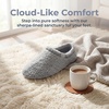 image:imageAllegra K Womens Soft Curly Full Slippers Fuzzy Unisex Lightweight House Cozy Loafer ShoesGrey
