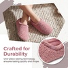 image:imageAllegra K Womens Soft Curly Full Slippers Fuzzy Unisex Lightweight House Cozy Loafer ShoesPink