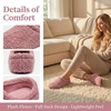 image:imageAllegra K Womens Soft Curly Full Slippers Fuzzy Unisex Lightweight House Cozy Loafer ShoesPink