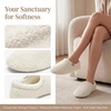 image:imageAllegra K Womens Soft Curly Full Slippers Fuzzy Unisex Lightweight House Cozy Loafer ShoesWhite