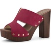 image:imageAllegra K Womens Platform Sandal Block HeelBurgundy