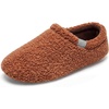 image:imageAllegra K Womens Soft Curly Full Slippers Fuzzy Unisex Lightweight House Cozy Loafer ShoesBrown