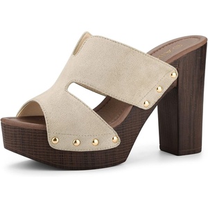 image:imageAllegra K Womens Platform Sandal Block HeelBeige