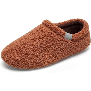image:imageAllegra K Womens Soft Curly Full Slippers Fuzzy Unisex Lightweight House Cozy Loafer ShoesBrown