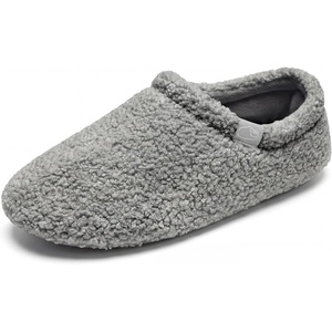 image:imageAllegra K Womens Soft Curly Full Slippers Fuzzy Unisex Lightweight House Cozy Loafer ShoesGrey