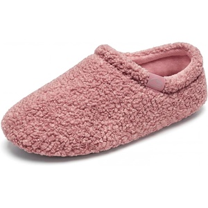 image:imageAllegra K Womens Soft Curly Full Slippers Fuzzy Unisex Lightweight House Cozy Loafer ShoesPink