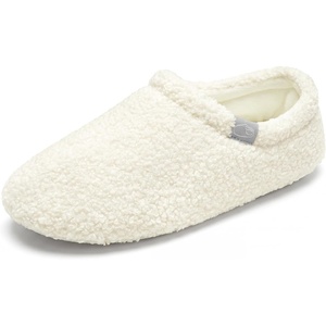 image:imageAllegra K Womens Soft Curly Full Slippers Fuzzy Unisex Lightweight House Cozy Loafer ShoesWhite