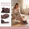 image:imageAllegra K Women Cozy Soft Corduroy Bow Open Toe Crossbands SlippersCoffee