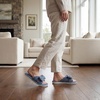 image:imageAllegra K Women Cozy Soft Corduroy Bow Open Toe Crossbands SlippersGrey