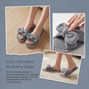 image:imageAllegra K Women Cozy Soft Corduroy Bow Open Toe Crossbands SlippersLight Grey