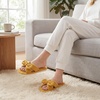 image:imageAllegra K Women Cozy Soft Corduroy Bow Open Toe Crossbands SlippersYellow