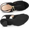 image:imageAllegra K Womens Gladiator Sandals Chunky HeelsBlack