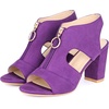 image:imageAllegra K Womens Gladiator Sandals Chunky HeelsPurple
