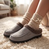image:imageAllegra K Womens Winter House Slippers Unisex Indoor Outdoor Fuzzy ShoesGrey