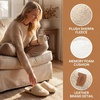 image:imageAllegra K Women Unisex Warm Soft Comfy Fuzzy Slipon House SlippersBeige