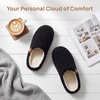 image:imageAllegra K Women Unisex Warm Soft Comfy Fuzzy Slipon House SlippersBlack