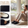 image:imageAllegra K Women Unisex Warm Soft Comfy Fuzzy Slipon House SlippersBlack