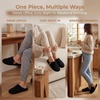 image:imageAllegra K Women Unisex Warm Soft Comfy Fuzzy Slipon House SlippersBlack