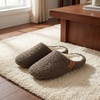 image:imageAllegra K Women Unisex Warm Soft Comfy Fuzzy Slipon House SlippersBrown