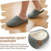 image:imageAllegra K Women Unisex Warm Soft Comfy Fuzzy Slipon House SlippersGrey