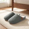 image:imageAllegra K Women Unisex Warm Soft Comfy Fuzzy Slipon House SlippersGrey