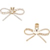 image:imageAllegra K 2 PCS Womens Sparkly Rhinestone Shoe Clips Detachable Bow Decorations for Bridal WeddingGoldSingleRow
