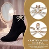 image:imageAllegra K 2 PCS Womens Sparkly Rhinestone Shoe Clips Detachable Bow Decorations for Bridal WeddingGoldSingleRow