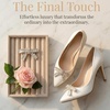 image:imageAllegra K 2 PCS Womens Sparkly Rhinestone Shoe Clips Detachable Bow Decorations for Bridal WeddingGoldWavy Bow