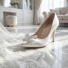 image:imageAllegra K 2 PCS Womens Sparkly Rhinestone Shoe Clips Detachable Bow Decorations for Bridal WeddingSilverOpenwork Rhinestone Bow
