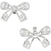 image:imageAllegra K 2 PCS Womens Sparkly Rhinestone Shoe Clips Detachable Bow Decorations for Bridal WeddingSilverOpenwork Rhinestone Bow