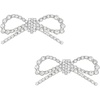 image:imageAllegra K 2 PCS Womens Sparkly Rhinestone Shoe Clips Detachable Bow Decorations for Bridal WeddingSilverRhinestone Bow