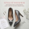 image:imageAllegra K 2 PCS Womens Sparkly Rhinestone Shoe Clips Detachable Bow Decorations for Bridal WeddingSilverRhinestone Bow