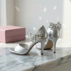 image:imageAllegra K 2 PCS Womens Sparkly Rhinestone Shoe Clips Detachable Bow Decorations for Bridal WeddingSilverRhinestone Bow