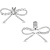 image:imageAllegra K 2 PCS Womens Sparkly Rhinestone Shoe Clips Detachable Bow Decorations for Bridal WeddingSilverSingleRow