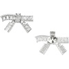 image:imageAllegra K 2 PCS Womens Sparkly Rhinestone Shoe Clips Detachable Bow Decorations for Bridal WeddingSilverWavy Bow