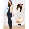 image:imageAllegra K Collarless Blazer for Womens Work Suit JacketsBeige