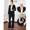 image:imageAllegra K Collarless Blazer for Womens Work Suit JacketsBlack