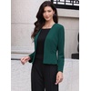 image:imageAllegra K Collarless Blazer for Womens Work Suit JacketsDark Green
