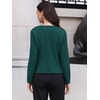 image:imageAllegra K Collarless Blazer for Womens Work Suit JacketsDark Green