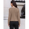 image:imageAllegra K Collarless Blazer for Womens Work Suit JacketsDark Khaki