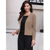 image:imageAllegra K Collarless Blazer for Womens Work Suit JacketsDark Khaki