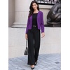 image:imageAllegra K Collarless Blazer for Womens Work Suit JacketsDark Purple