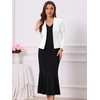 image:imageAllegra K Collarless Blazer for Womens Work Suit JacketsWhite