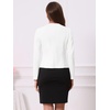 image:imageAllegra K Collarless Blazer for Womens Work Suit JacketsWhite